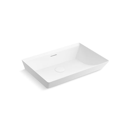 Kohler Brazn Rectangle Vessel W/O Faucet Deck White K-21060-0